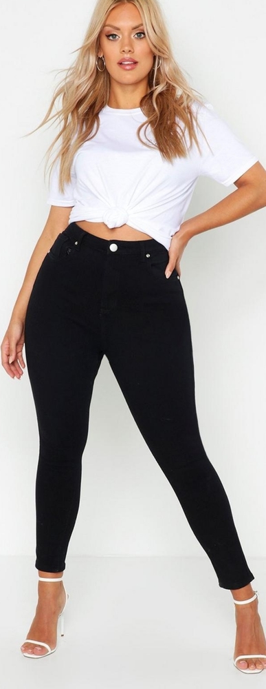 Plus High Waisted Skinny Jeans